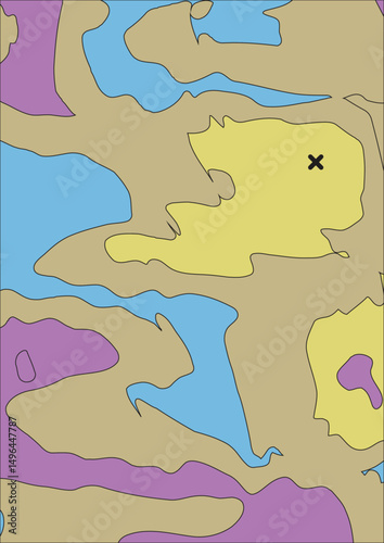 Abstract Treasure Map 