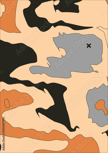 Abstract Treasure Map 