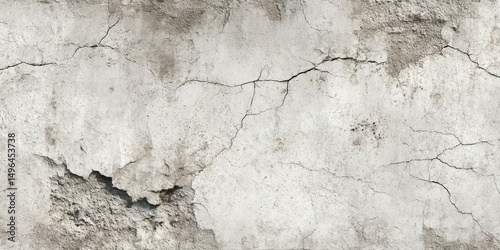 Close up of cracked old textured wall surface damage
