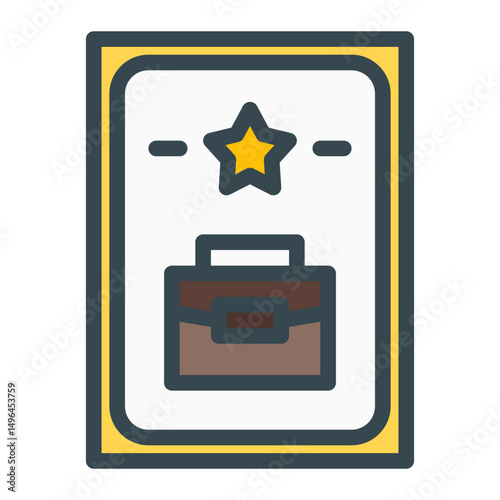 job interview notice. This is a vector single icon with a filled outline style. Suitable for any purpose, such as website design, mobile app design, logo design, pattern design, etc.