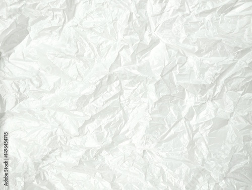 crumpled white plastic bag texture and background