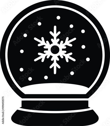 christmas snowball icon vector illustration
