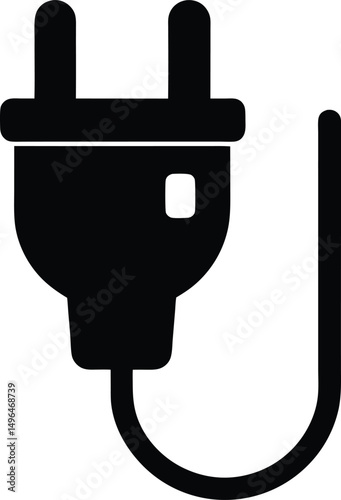 power plug with socket icon vector illustration