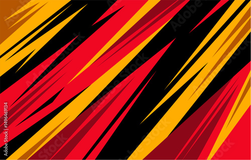 Red with yellow abstract start racing background