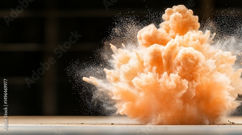 Orange Powder Explosion