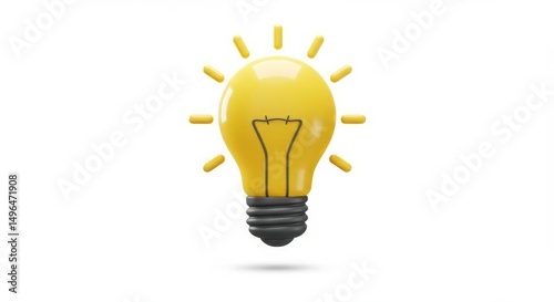 Bright Idea!  A 3D rendered lightbulb.