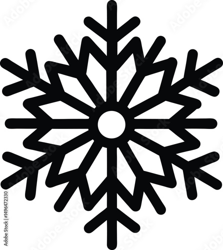 snowflake cake topper icon vector illustration