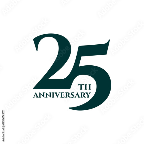 25th logo design, 25th anniversary logo design, vector, symbol, icon
