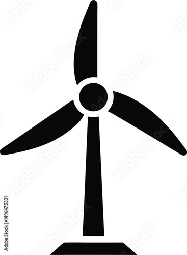 wind turbine renewable energy icon vector illustration