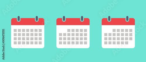 Calendar, date icon in flat style. Event reminder sign symbol