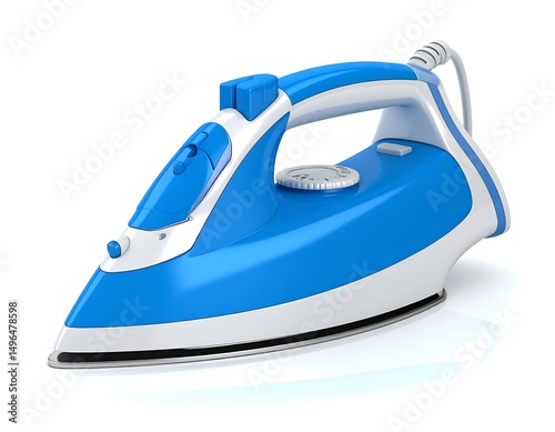 Modern Blue Electric Iron, Home Appliance, Clothing Care