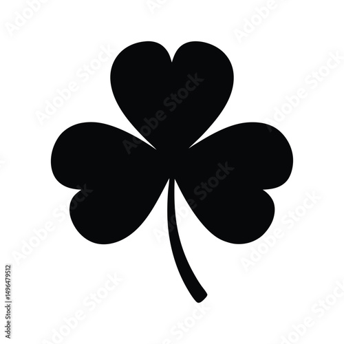 Shamrock St Patrick’s Day Vector Silhouette