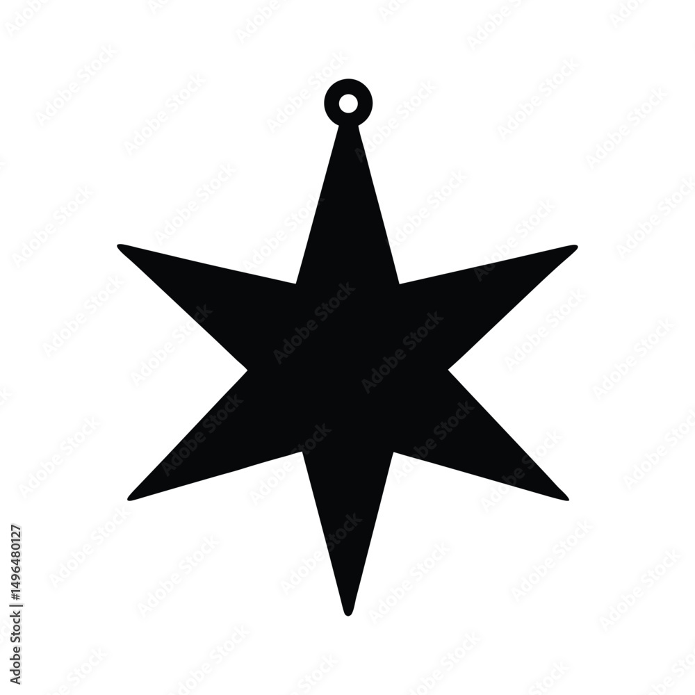 Fototapeta premium Christmas Tree Star Vector Illustration