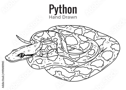 vector illustration of an Python.
