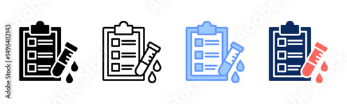 Blood Test icon sheet multiple style collection