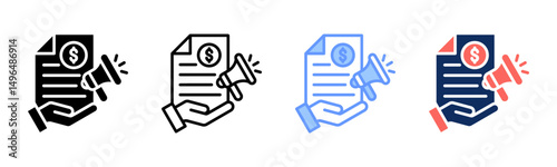 Sponsorship icon sheet multiple style collection