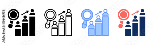 Competitive Analysis icon sheet multiple style collection