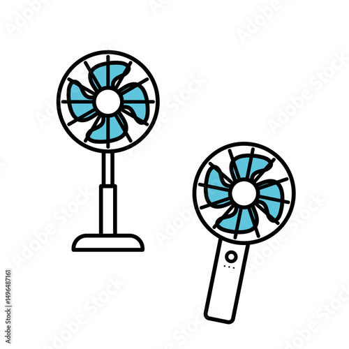 Heat Stroke Prevention Fan and Handy Fan.
