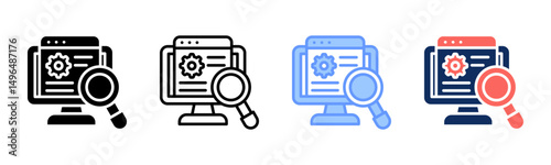 Seo icon sheet multiple style collection