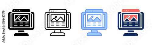 Landing Page icon sheet multiple style collection