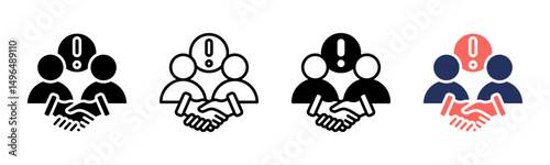 Conflict Resolution icon sheet multiple style collection