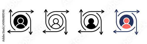 Flexibility icon sheet multiple style collection