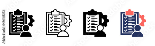 Qualification icon sheet multiple style collection