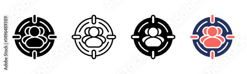Target Customer icon sheet multiple style collection