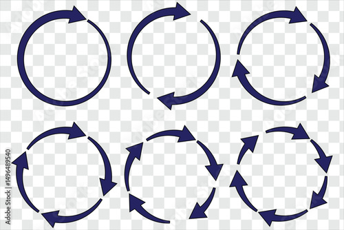 circle arrow icon in different styles such as thin line, thick line . set of circle arrow vector.