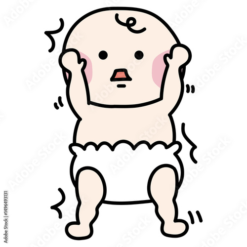 原子反射モロー反射をする赤ちゃん