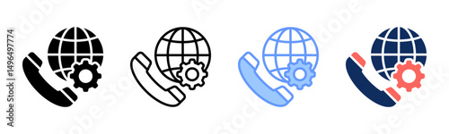 Global Service icon sheet multiple style collection