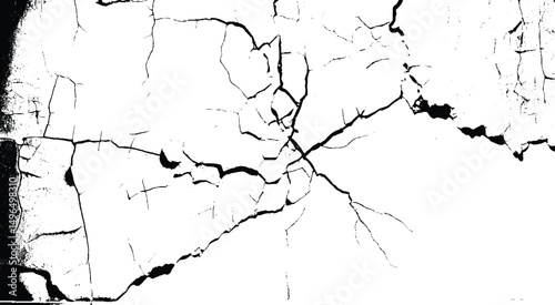 Broken cracked wall stock photo. 