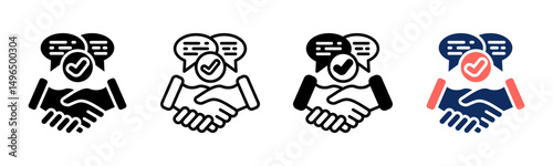 Negotiation icon sheet multiple style collection