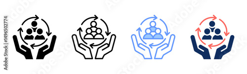 Inclusion icon sheet multiple style collection