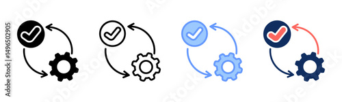 Effectiveness icon sheet multiple style collection