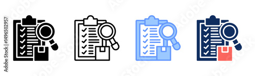 Product Inspection icon sheet multiple style collection