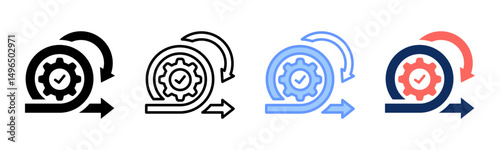 Scrum icon sheet multiple style collection
