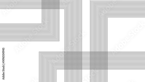 Abstract decoration, golden pattern, halftone gradients, White geometric abstract background overlapping layers on bright space with line effect decoration