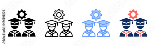 Apprenticeship icon sheet multiple style collection
