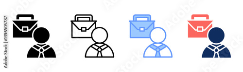 Internship icon sheet multiple style collection