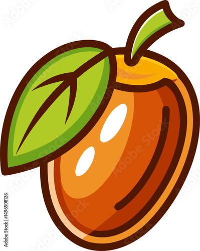 vector illustration of an orange fruit