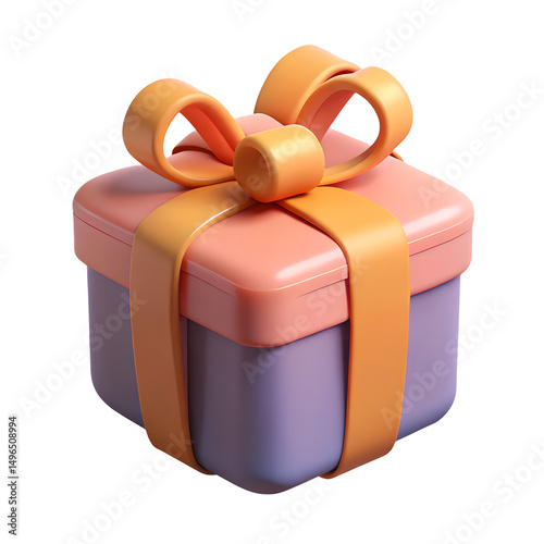 gift box 3d icon illustration on transparent background