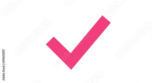 Free Download Pink Checkmark Icon - Simple pink checkmark icon on white background, perfect for website or app design - GFXLoad