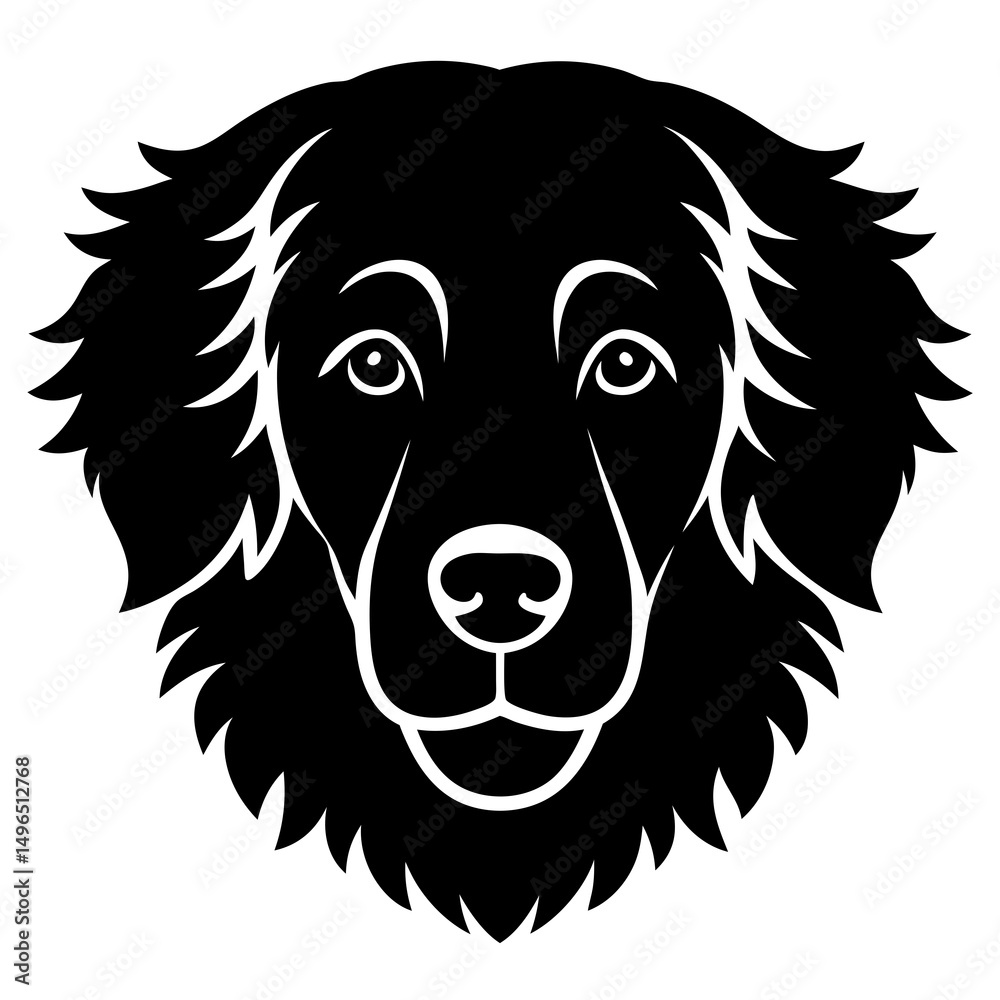 vector illustration of a black dog