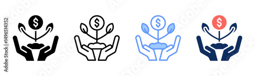 Prosperity icon sheet multiple style collection
