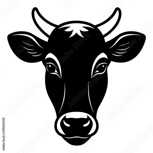 black and white cow