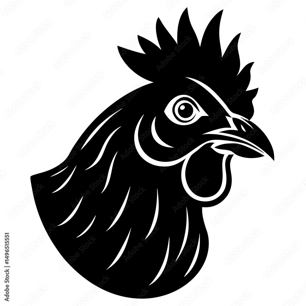 Obraz premium rooster isolated on white