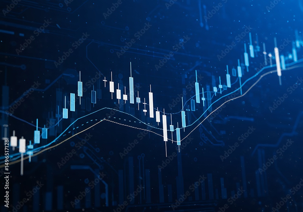 Naklejka premium Candlestick Chart Analysis