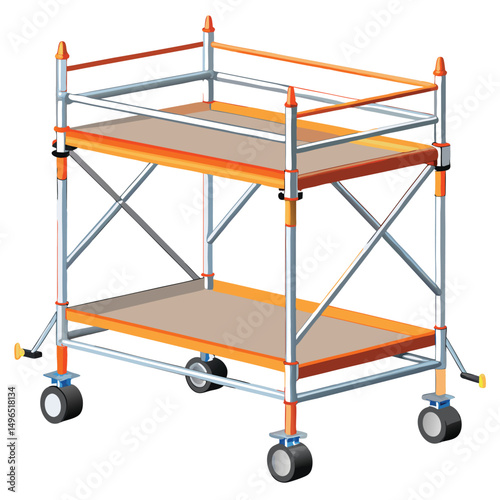 3d render of a rope barrier