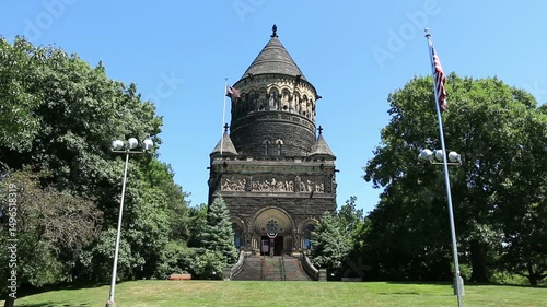 The James A. Garfield Memorial building in Cleveland, Ohio. Built in memory of the 20th U.S. President, James A. Garfield, assassinated in 1881. photo